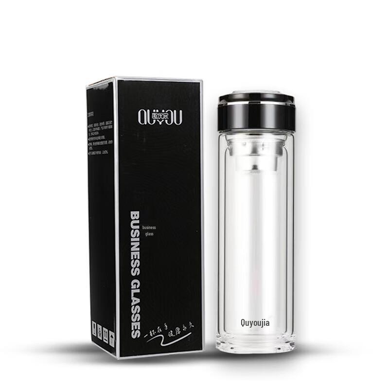 Business Double Wall Glass Water Bottle