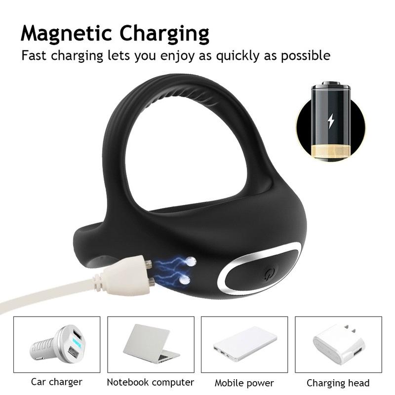 Wireless Control Vibrating Penis Ring for Man Delayed Ejaculation Trainer Enlargement Erect Cock Rings Couples Sex Toys for Men