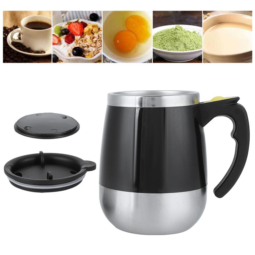 Edelstahl Automatischer Mischbecher Tragbarer Elektrischer Selbstmischender Milchkaffeebecher für Zuhause Büro