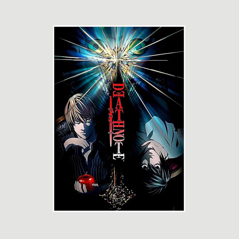 

Класичний японський плакат Death Note Мультяшна фігурка L Ретро білі паперові плакати та принти Живопис Домашній декор Бар Вітальня Фреска 30x21cm