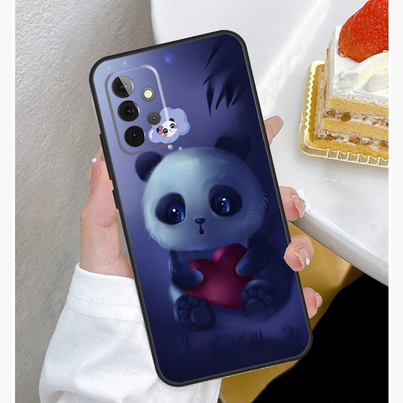 Roztomilé Kreslené Pouzdro Panda Pro Samsung Galaxy A54 A34 A14 A15 A35 A55 A52 A32 A12 A51 A71 A33 A23 A13 A53 Coque