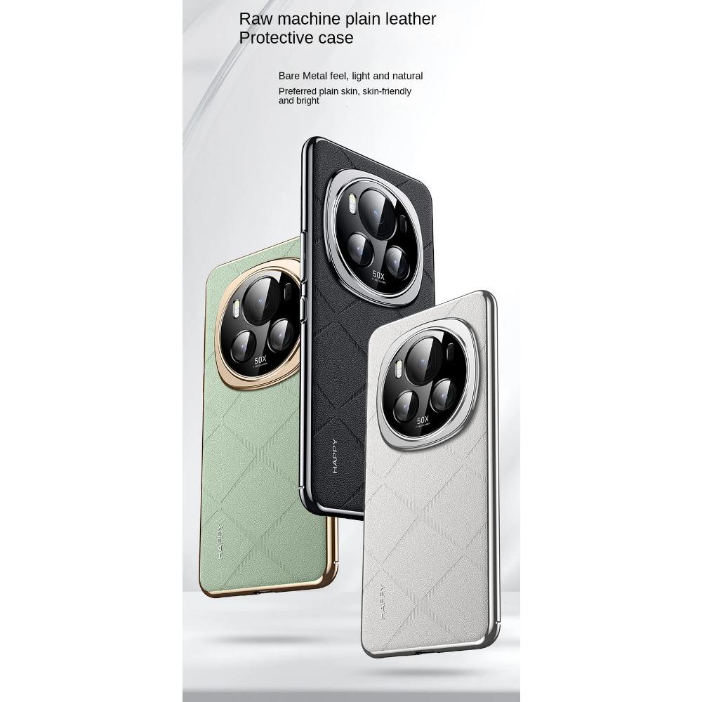 Luxury Business Plain Leather Case for Honor Magic 6 6Pro 6RSR Honor X50 Hard Slim Good Texture Anti-Fingerprint Camera Full Shockproof Protect Cover