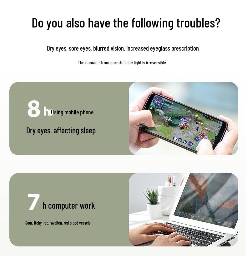 Gold Wire Square Frame Glasses, Lightweight Anti-Blue Light, Unisex, Prescription-Compatible