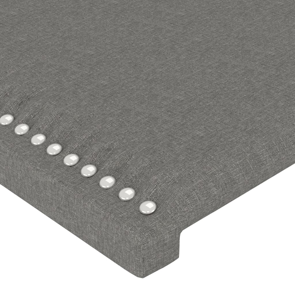 Bed Frame without Mattress Dark Grey 90 x 200 cm Fabric