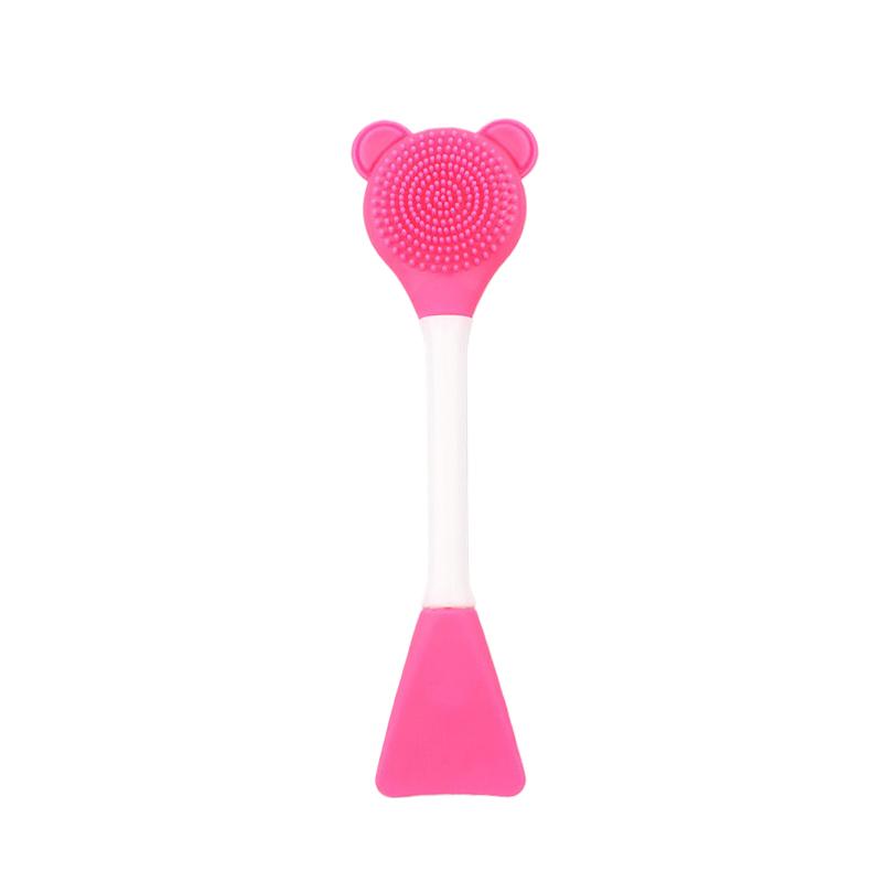 Silicone Facial Cleansing Brush Spatula 2-in-1 Blackhead Removal Deep Cleaning Exfoliator Scrub for Pore Facial Skin Care