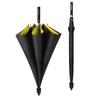 Windproof Waterproof Golf Umbrella for Three - Unisex Black Semi-Automatic with UV Protection