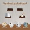 4 Pcs Wood Floating Shelves Small Wall Shelves Wall Mounted Floating Wall Shelves Decorative Wall Storage Shelves 12.5x12.5x5cm