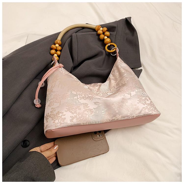 Guofeng Fashion Women's Large Capacity Bag 2024 Spring New Versatile Shoulder Bag Premium Textured Tote Bag Women