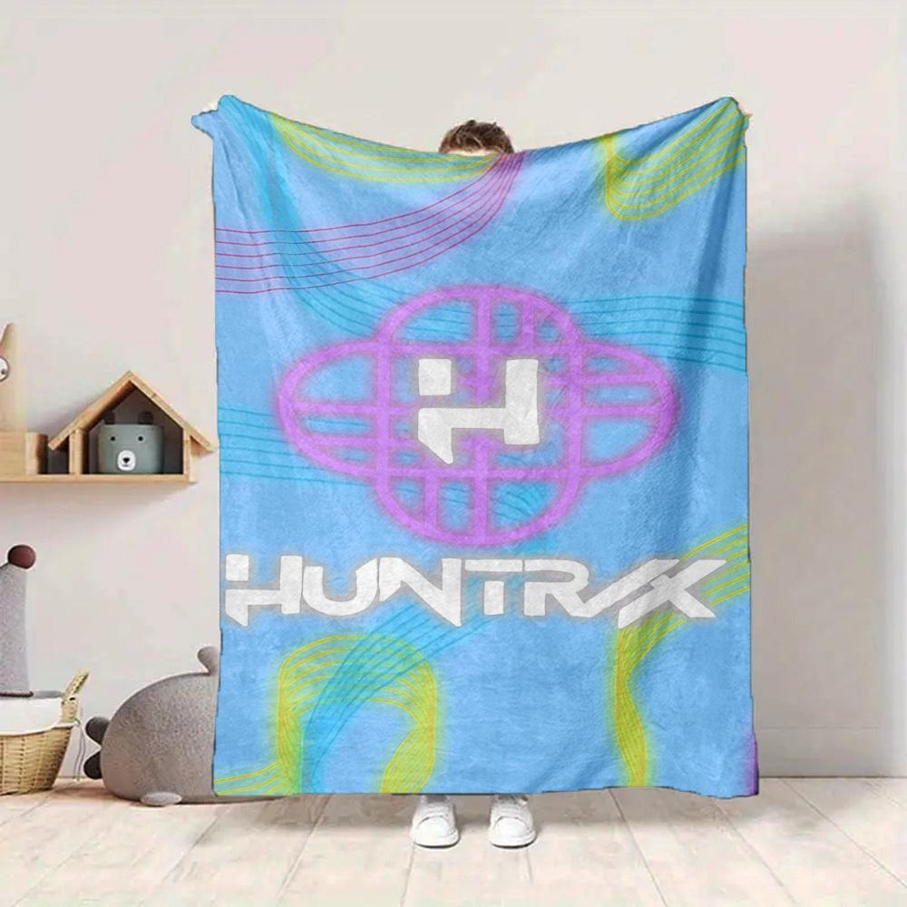 1PC Huntrix Logo Blanket Soft Warm All Season Throw for Sofa, Bed, Car, Office Vibrant Colorful Design, Durable & Cozy Gift