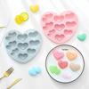 9 Heart Shaped Jelly White Jelly Epoxy Love Custard Pudding Mousse Candle Cake Silicone Mold Home Gourmet Products