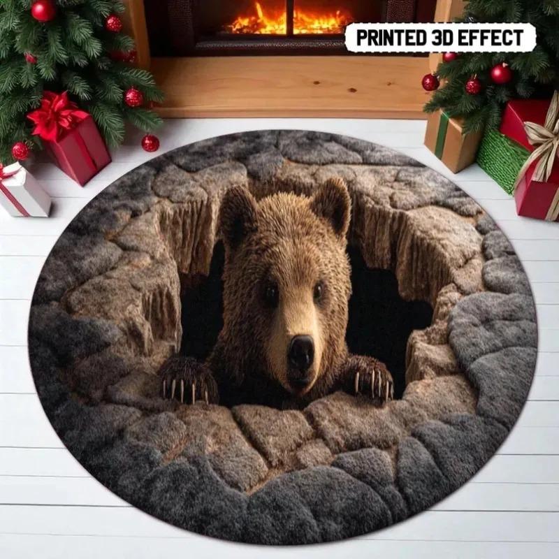 Halloween Black Cat 3D Printed Rug Halloween Black Cat Welcome Mat Black Cat Indoor Rug Decor Halloween Fall Home Decor