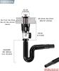 Sink drain kit  with flexible expandable P  trap drain pipe bathroom sink drain kit