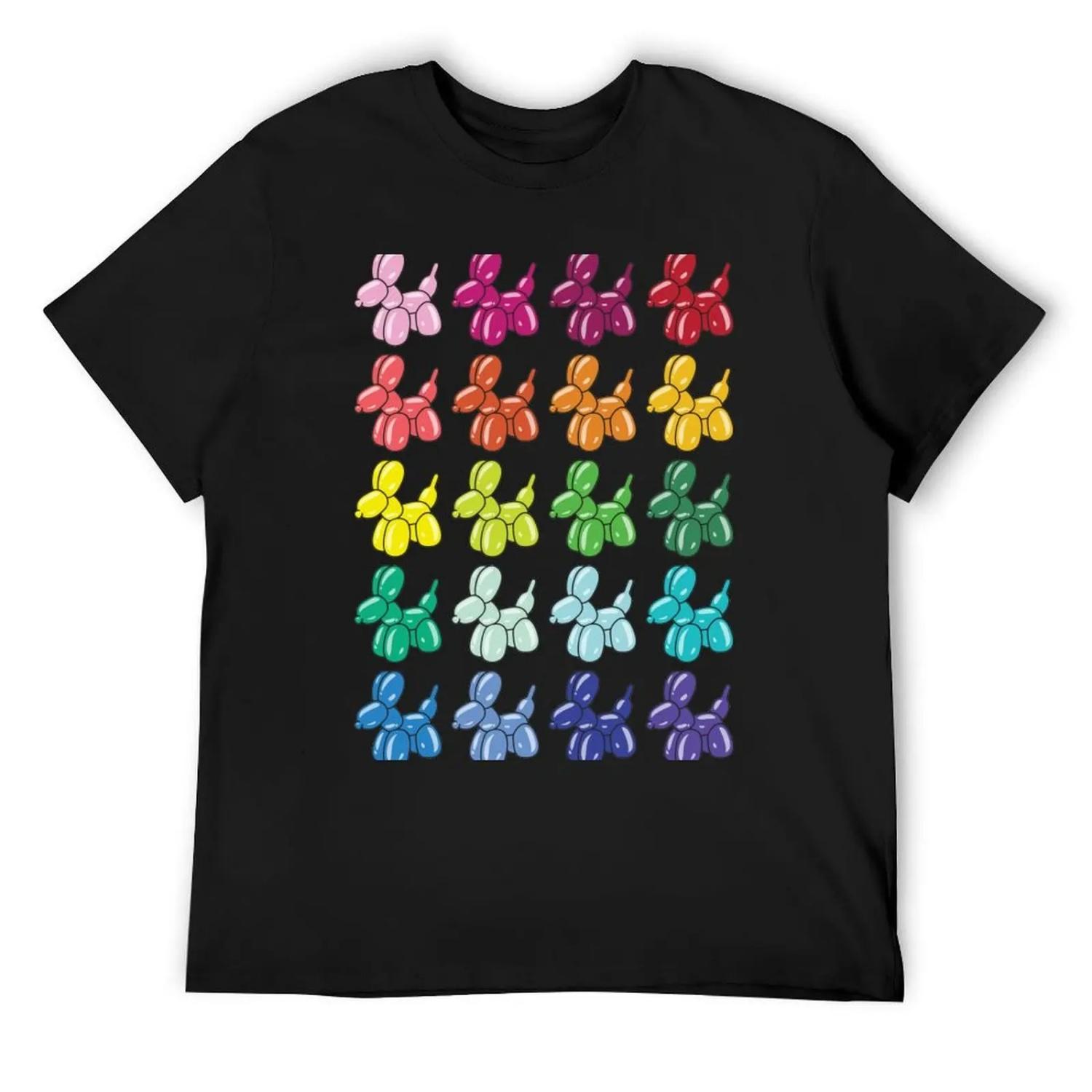

Colorful Balloon Dog T-Shirt shirts graphic tee basketball graphic tees animal prinfor boys compression shirt men S чёрный