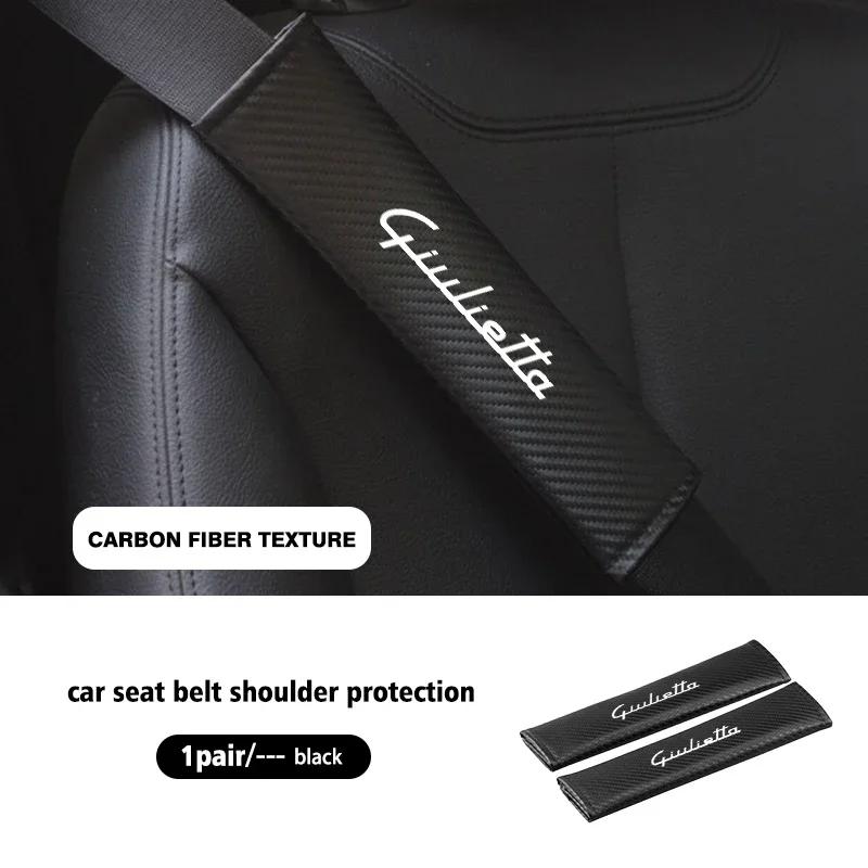 AAACK1 Car Stickers For Alfa Romeo Car Belts Covers Padding Carbon Fiber Belt Shoulder Accessories For Alfa Romeo 159 Giulietta Giulia