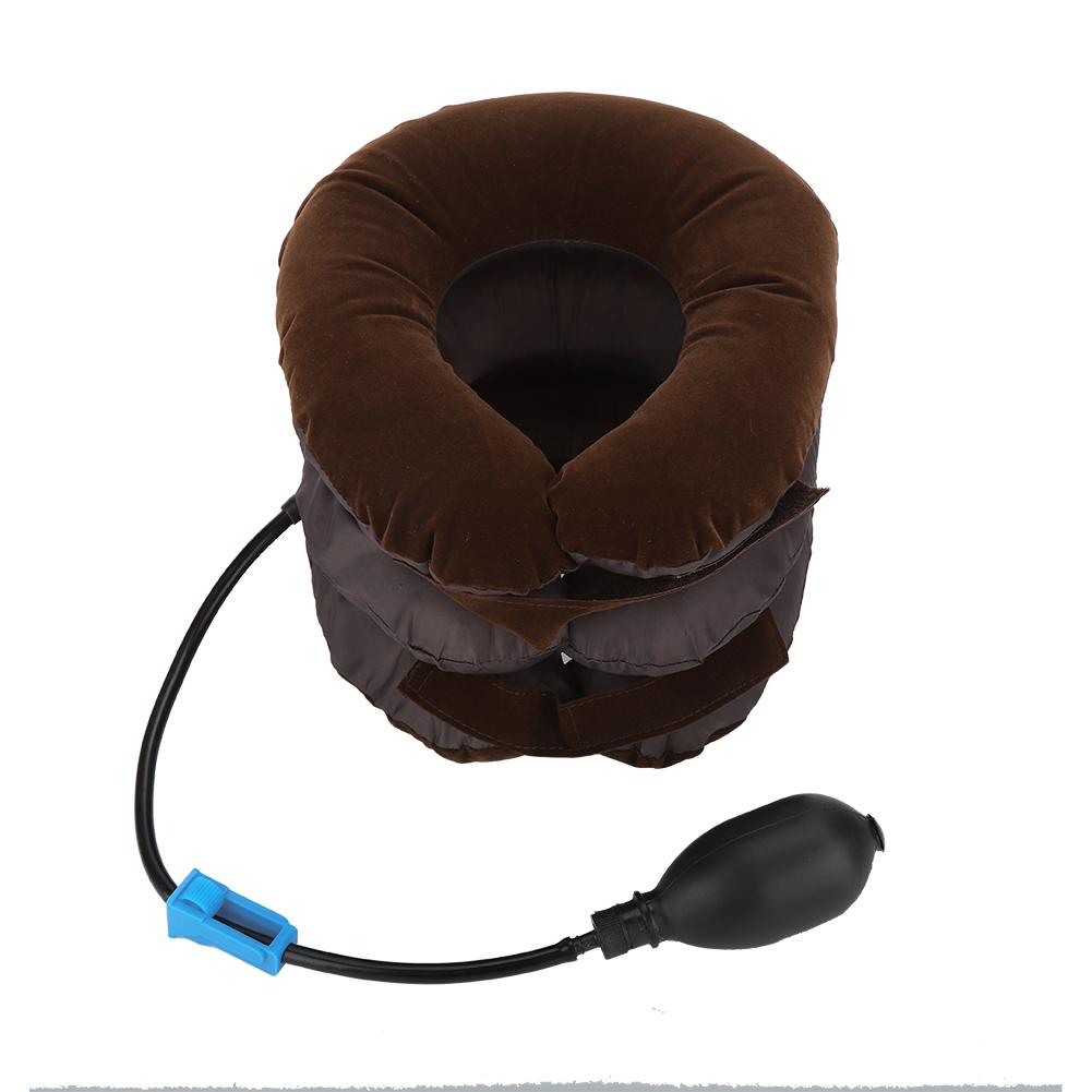 Inflatable Cervical Vertebra Tractor Protector Neck Brace Support Fixation Traction InstrumentCoffee