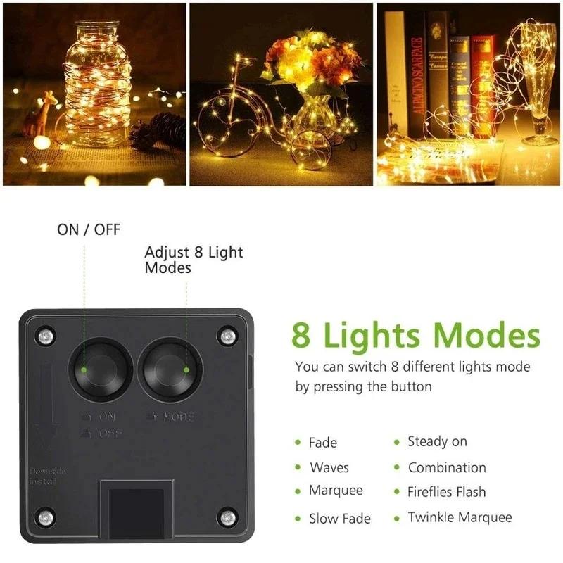 50/100 LED Solar Rope Strip Light Outdoor IP65 Waterproof Light Strings Christmas Decor For Garden Lawn Tree Yard Fence Pathway