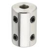 Stiv akselkobling Motorkobling Koblingshylse 5mm/8mm/10mm #45 Stål Sølv for 3D-skriver / RC-robot / Bilmodellaksel / DIY-koder