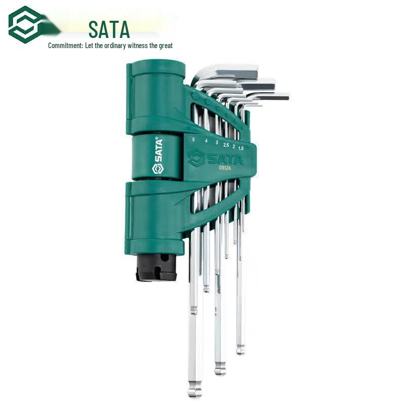 SATA 9-Piece Extra Long Ball End Hex Key Set