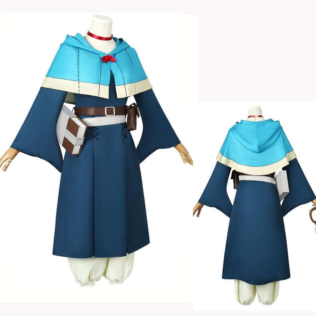 COSSA Dungeon/Meal Marsil Cosplay Costume with Wig, Perfect for School Festivals, Cultural Festivals, Halloween, and Parties, Marsil Laios (XXL)