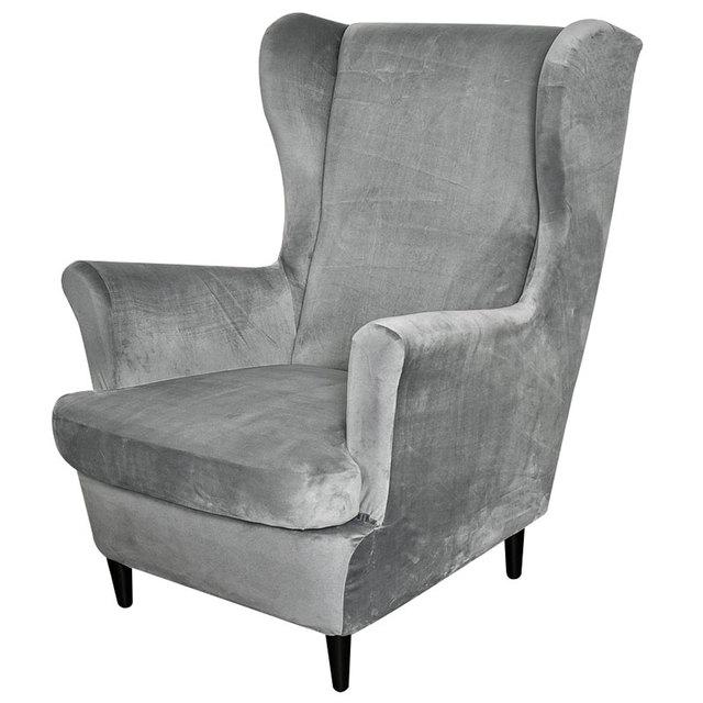 

Оксамитовий чохол на спинку крісла King із похилим рукавом Еластичний чохол для спинки крісла Wing дивана Накидка на спинку крісла Stretch Protector Home Decor 1 Piece