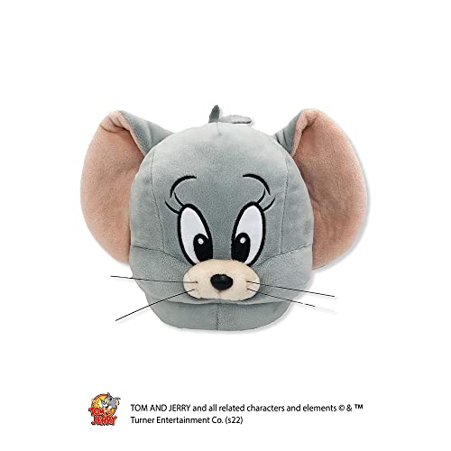 SK Japan Tom and Jerry Plush Slippers, Tuffy, H15 x W22 x D25cm (15329), Gray