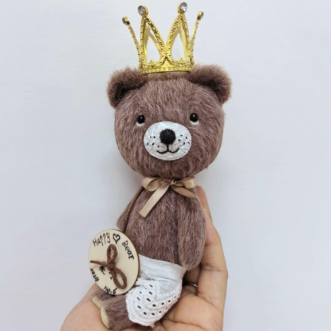 

[Б/У] Принц Медведь Корона Медведь Плюшевая Игрушка Ручной Работы Плюшевый Мишка от Зарубежного Художника