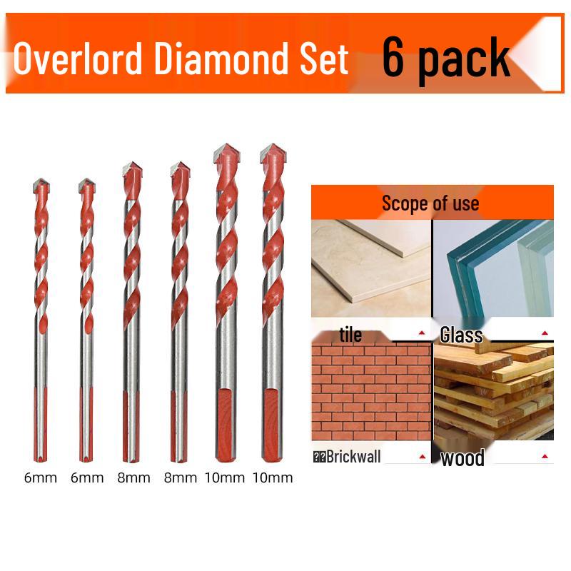 6mm Alloy Triangle Drill Bit for Concrete, Glass, and Cement