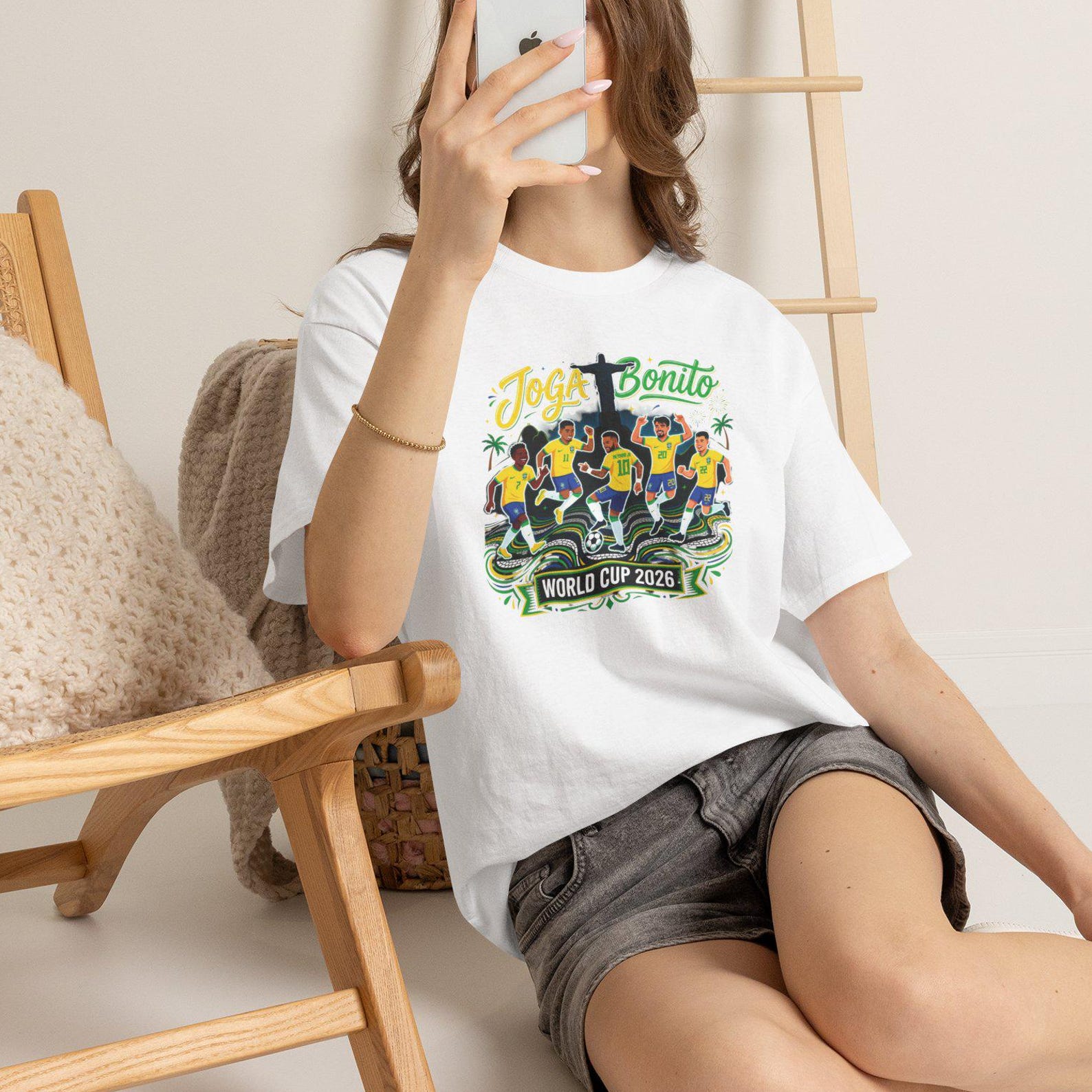 Brazil Football 2026 World Cup Shirt | Joga Bonito Neymar Vini JR Tournament Tee M