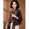 EST+II Women's Retro Casual Stand-Collar Short Jacket