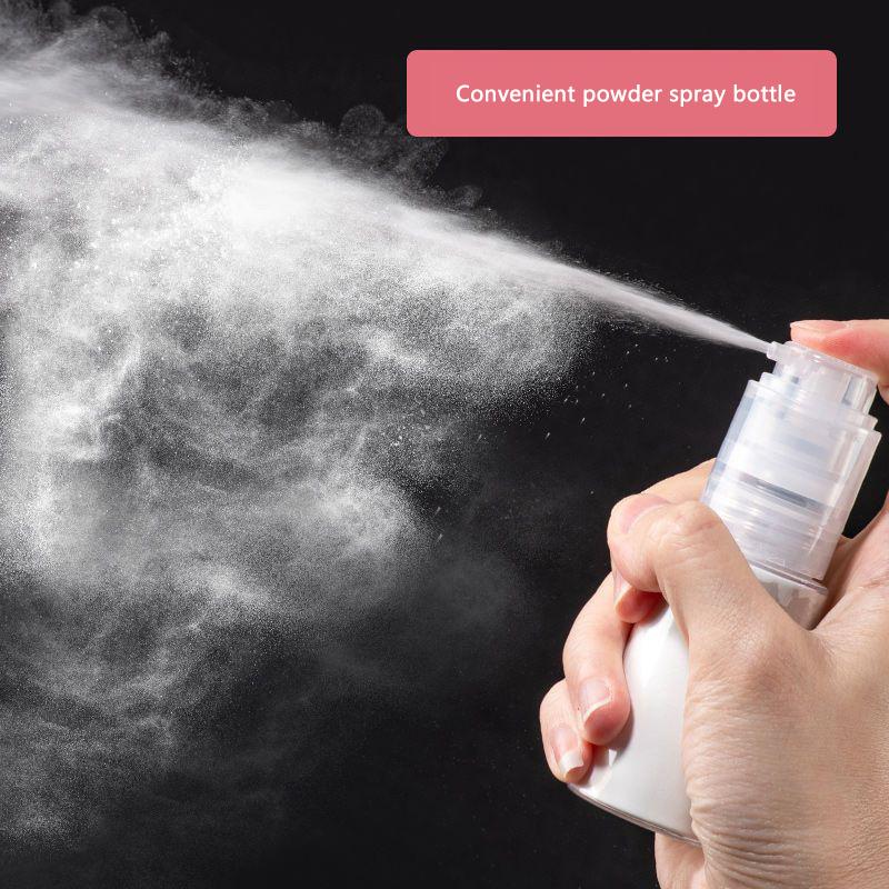 Nachfüllbare Zerstäuberflaschen Reise Transparent Puder Sprühflasche Babypuder Spender Abnehmbar Reisegebrauch Klares Plastik