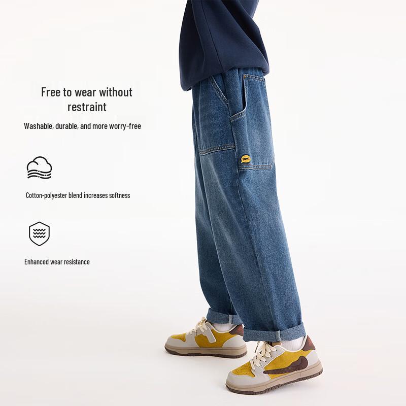 Boys' Washed Denim Straight Leg Jeans