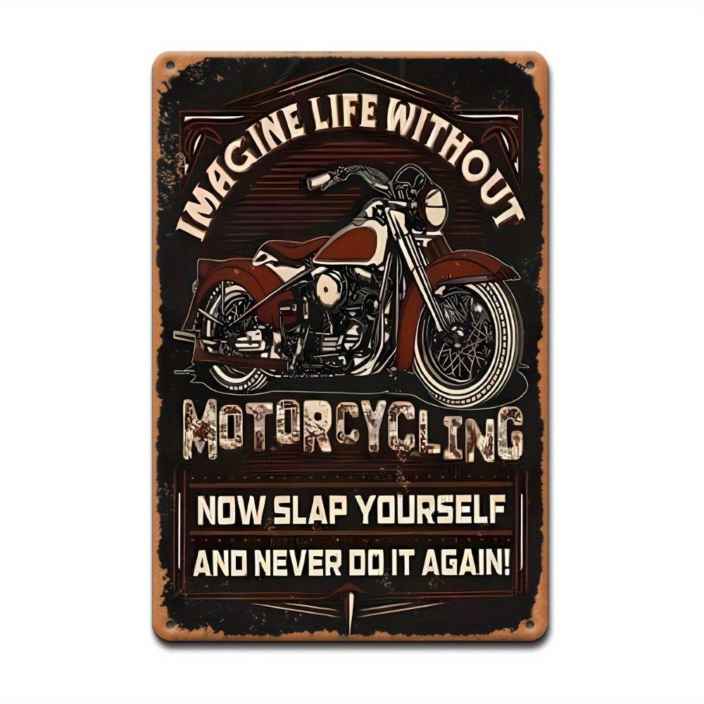 Vintage Retro Motorcycle Tin Sign Metal Wall Art Decor for Home Garage Man Cave Bar Cafe 20x30cm