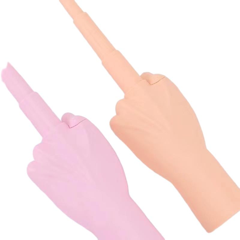 Einzigartige Studentenpaar-freundliche Geste Stretch Mittelfinger Dekompressionsspielzeug Überraschung Blindbox Stand Lustiges und kreatives Spielzeug
