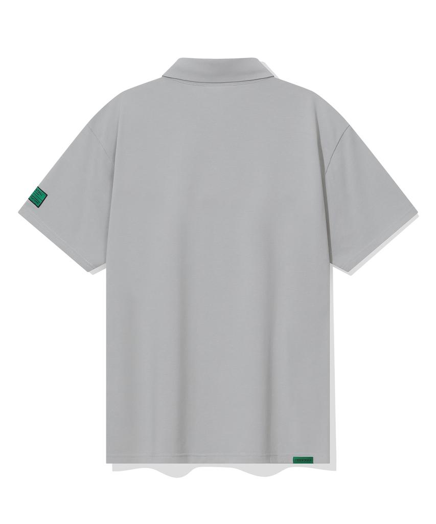 BEENTRILL Green Label Comfort Fit Pique Polo Shirt (Light Grey)