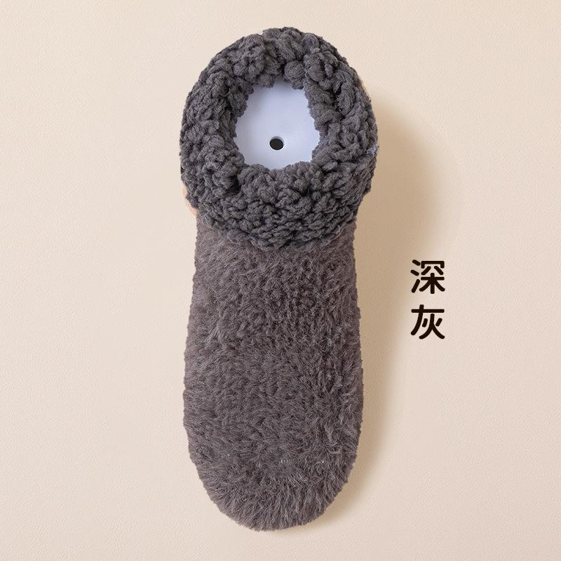 Winter Coral Velvet Women Socks Plush Thicken Warm Indoor Floor Socks Lamb Velvet Plus Fashion Versatile Home Sleeping Socks New