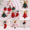 Decor Tree Christmas Sock Snowflake Scene Modern Minimalist Holiday Set Ornament