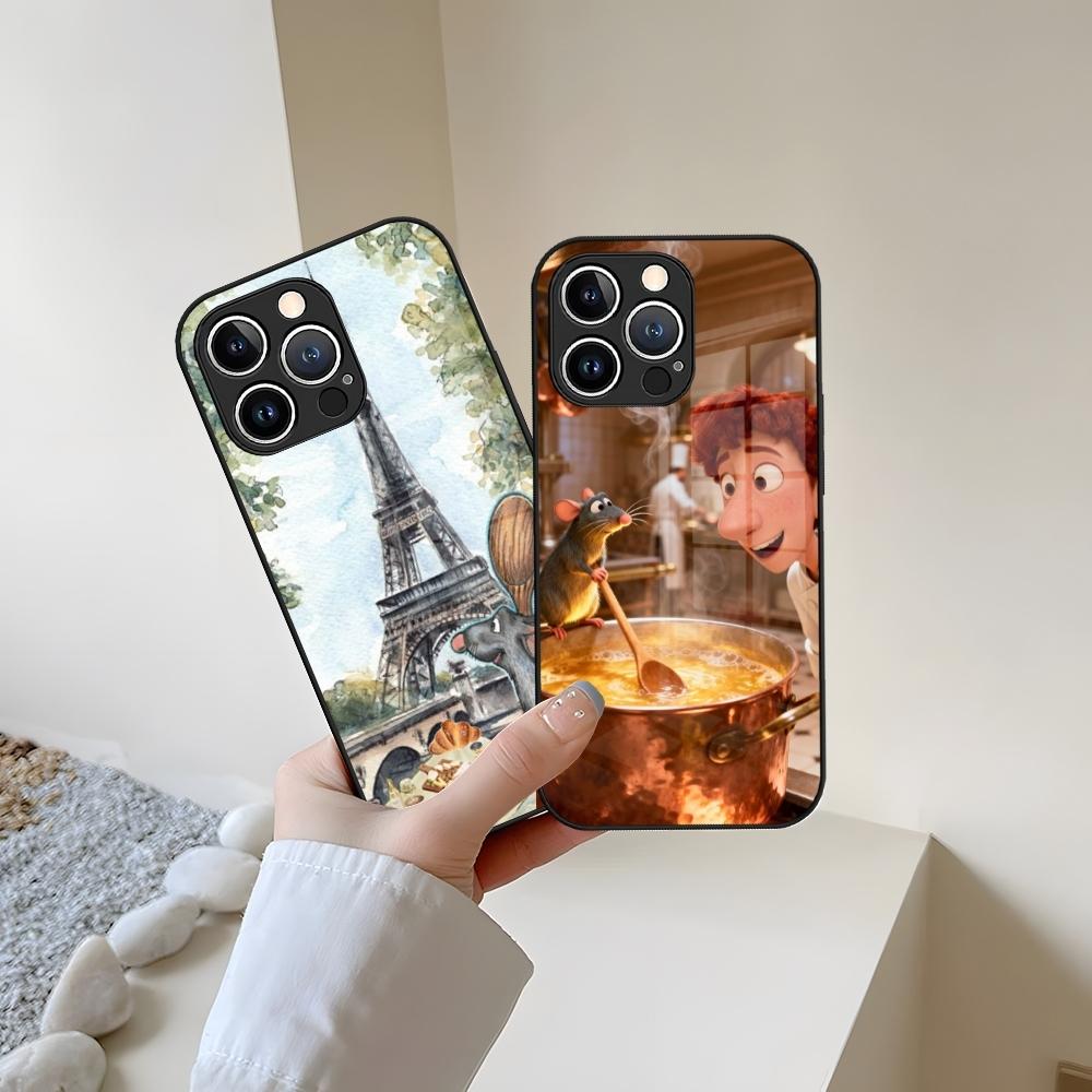 Disney Ratatouille Phone Case Tempered Glass For IPhone 13 17 15 16 14 12 11 Pro Max Plus Mini XR XS SE2020 Coque