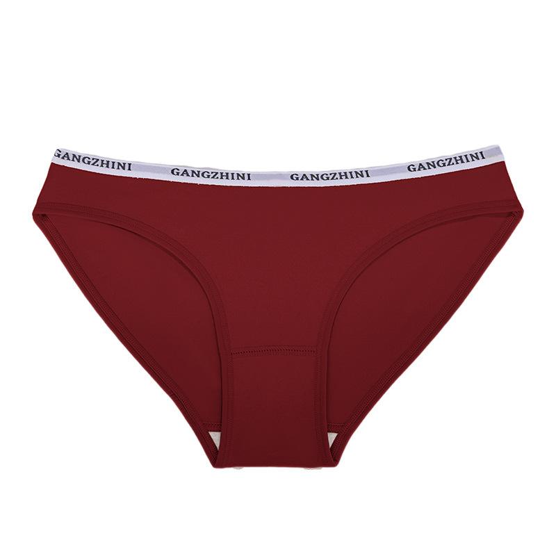 Damen Frühling und Sommer Einfarbige Buchstaben Gürtel Bequem Faden Atmungsaktiv Dreieck Slips