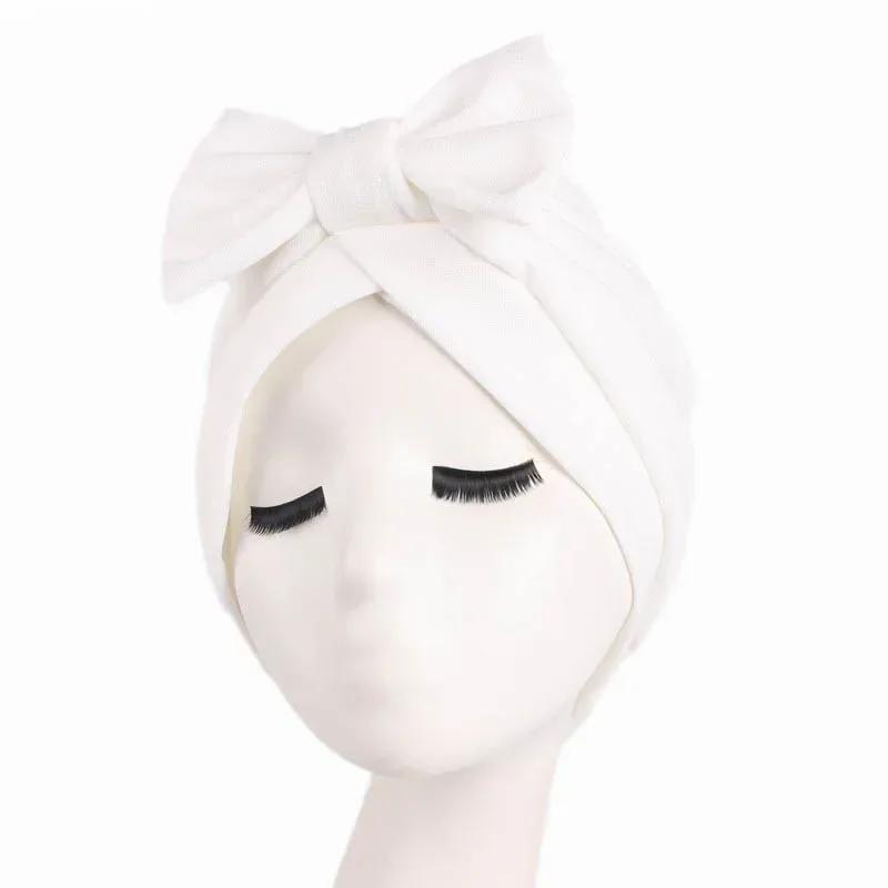 Bowknot Turban Indian Women Muslim Hijab Stretch Chemo Cap Cancer Hat Hair Loss Cover Head Scarf Wrap Beanies Bonnet Headwear