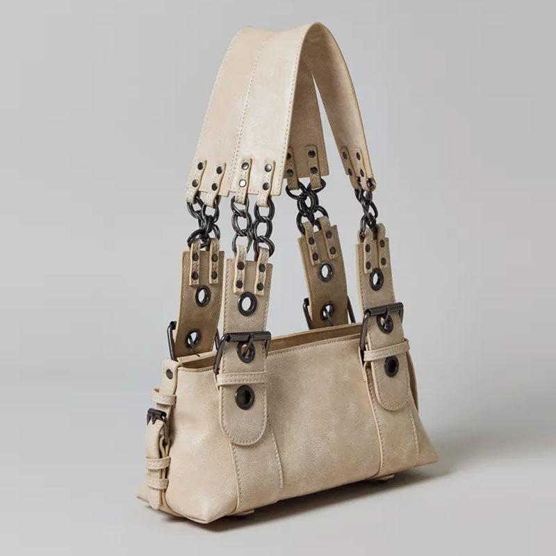 Fashion Rivets Women's Armpit bag PU leather Female Shoulder Bag ladies Hand bag Sac A Main handbag bolsa feminina totes