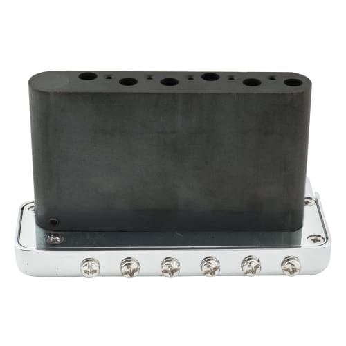 Wilkinson WVP-SB 10.8mm Two-Piece Tremolo Bridge Unit with Stainless Steel Saddles and Full Steel Block for Imported/Japanese Strat Guitars, Chrome