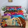 Abstract Human Face Duvet Cover Twin Full King Double Microfiber Mystic Artwork Comforter Cover Psychedelic Graffiti Bedding Set