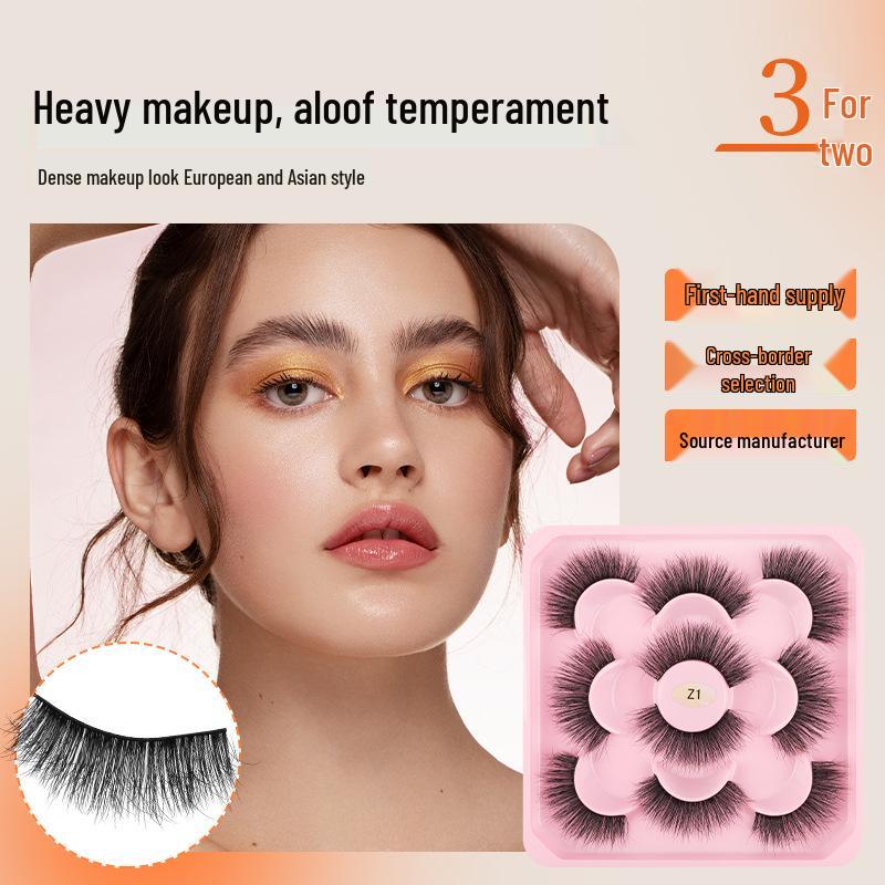 

Five-Pair 3D Natural Thick Volume False Eyelashes Set