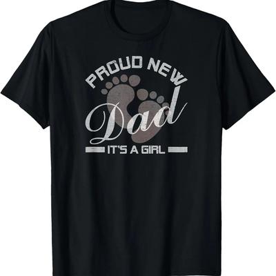 Vintage First Time Daddy Funny Proud New Dad It's A Girl T-Shirt