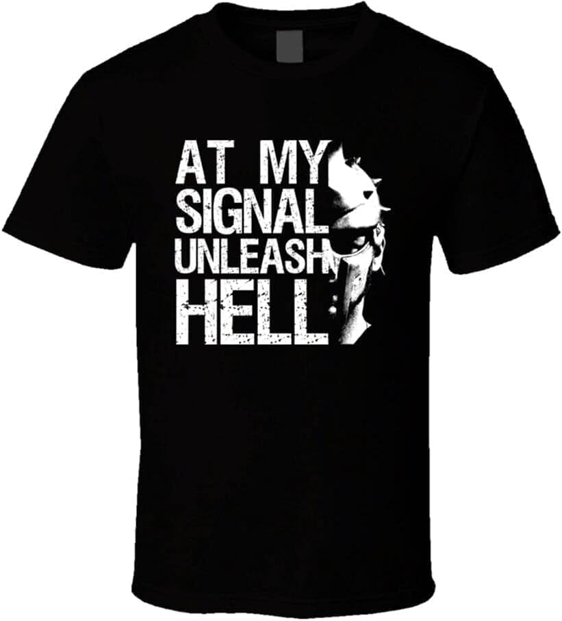 G~l~a~d~i~a~t~o~r Unleash Hell Russell Crowe Movie Roman T Shirt T Shirt Black Mens 4XL чёрный