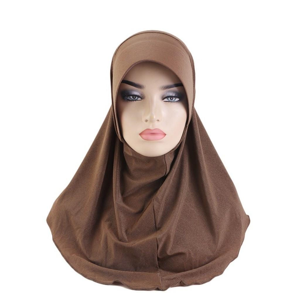 Chiffon Baotou Hat Double Layered Scarf Hat Instant Hijabs Headscarf Hat  Head Wrap