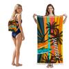 2 in 1 Microfiber Quick Dry Beach Towel Bag Convertible Foldable Printed Bath Towel Backpack