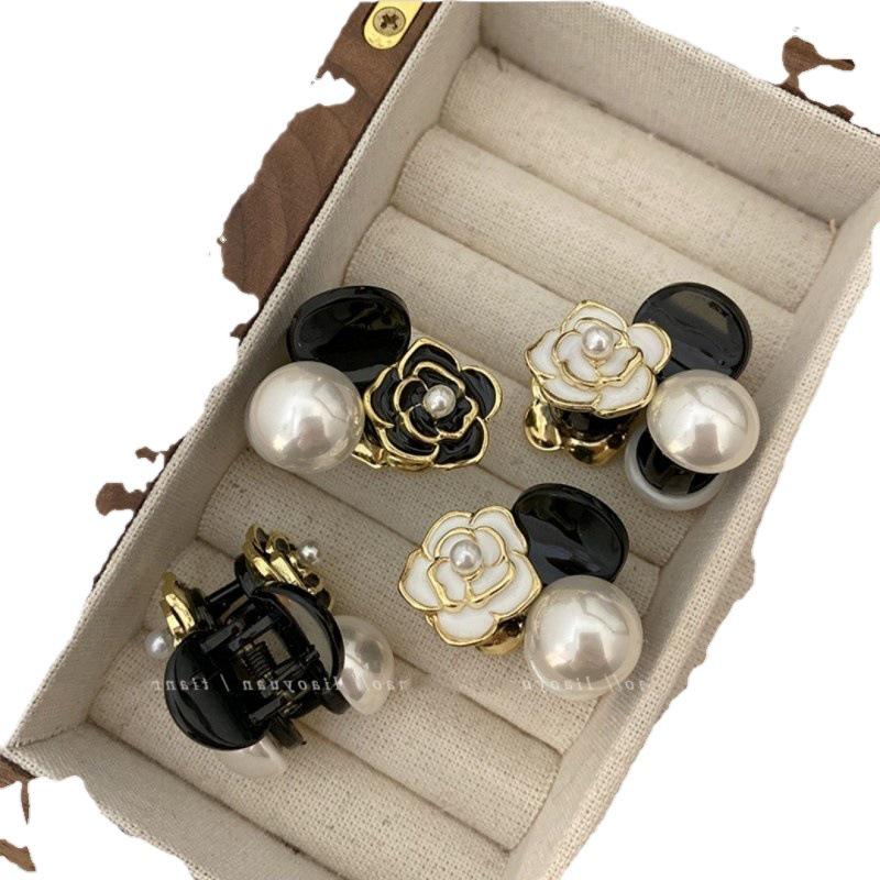 Wind Liu Yifei Style Camellia Princess Pearl Hair Claw Clip