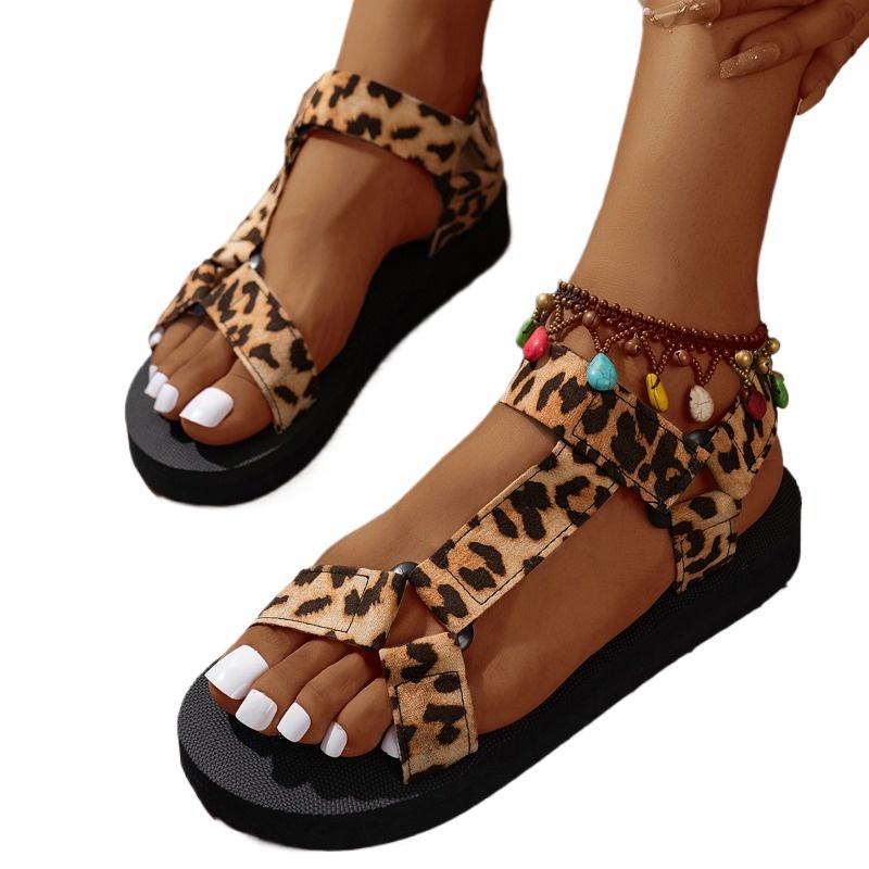 Chaussures Mode Femme 2025 Mode Sandales Femme Bout Ouvert Nouvelles Couleurs Assorties Décontractées Été Grande Taille Antidérapantes Confortables Sandales Plates
