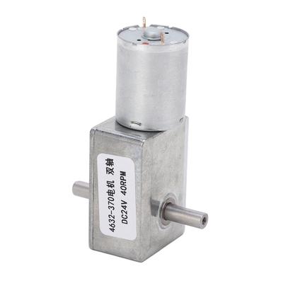 DC Geared Motor Double Shaft Rotation Direction Adjustable Square Turbine Worm Speed Reduction